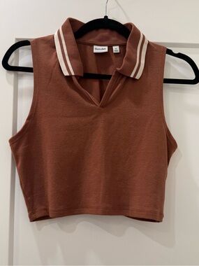 Sun-Deh Best Aritzia Sleeveless Brown Polo Tank